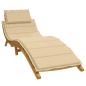 Preview: ARDEBO.de - Sonnenliegen-Auflage Melange Beige 186x58x4 cm Stoff