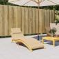 Preview: Sonnenliegen-Auflage Melange Beige 186x58x4 cm Stoff