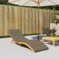 Preview: Sonnenliegen-Auflage Melange Taupe 200x70x4 cm Stoff