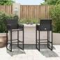 Preview: Garten-Barhocker 2 Stk. Schwarz Poly Rattan