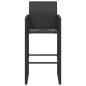 Preview: Garten-Barhocker 2 Stk. Schwarz Poly Rattan