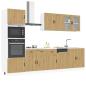 Preview: ARDEBO.de - 7-tlg. K?chenschrank-Set Kalmar Artisan-Eiche Holzwerkstoff