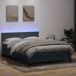 Preview: ARDEBO.de - Boxspringbett mit Matratze & LED Dunkelgrau 160x210 cm Samt