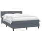 Preview: Boxspringbett mit Matratze Dunkelgrau 160x210 cm Samt