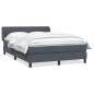 Preview: Boxspringbett mit Matratze Dunkelgrau 160x210 cm Samt
