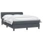 Preview: Boxspringbett mit Matratze Dunkelgrau 160x210 cm Samt