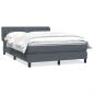 Preview: Boxspringbett mit Matratze Dunkelgrau 160x210 cm Samt