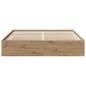 Preview: Bettgestell ohne Matratze Artisan-Eiche 200x200cm Holzwerkstoff