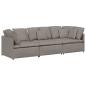 Preview: Modulares Sofa mit Kissen Stoff Taupe