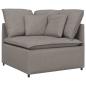Preview: Modulares Sofa mit Kissen Stoff Taupe