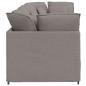 Preview: Modulares Sofa mit Kissen Stoff Taupe