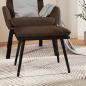 Preview: ARDEBO.de - Fußhocker Braun 45x29,5x35 cm Stoff und Kunstleder