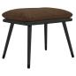 Preview: Fußhocker Braun 45x29,5x35 cm Stoff und Kunstleder