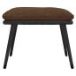 Preview: Fußhocker Braun 45x29,5x35 cm Stoff und Kunstleder
