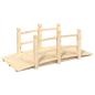 Preview: Gartenbrücke mit Geländer 150x67x56 cm Massivholz Fichte