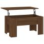 Preview: Couchtisch Braun Eichen-Optik 79x49x41 cm Holzwerkstoff