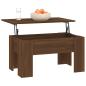 Preview: Couchtisch Braun Eichen-Optik 79x49x41 cm Holzwerkstoff