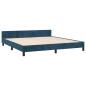Preview: Bettgestell ohne Matratze Dunkelblau 160x200 cm Samt