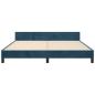 Preview: Bettgestell ohne Matratze Dunkelblau 160x200 cm Samt