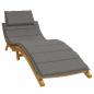 Preview: ARDEBO.de - Sonnenliegen-Auflage Melange Dunkelgrau 186x58x4 cm Stoff