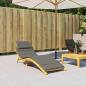 Preview: Sonnenliegen-Auflage Melange Dunkelgrau 186x58x4 cm Stoff