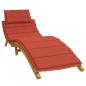 Preview: ARDEBO.de - Sonnenliegen-Auflage Melange Rot 186x58x4 cm Stoff