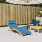 Preview: Sonnenliegen-Auflage Melange Blau 186x58x4 cm Stoff