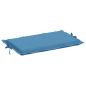 Preview: Sonnenliegen-Auflage Melange Blau 186x58x4 cm Stoff