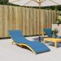 Preview: Sonnenliegen-Auflage Melange Blau 200x60x4 cm Stoff