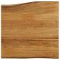 Preview: ARDEBO.de - Tischplatte mit Baumkante 80x80x3,8 cm Massivholz Mango