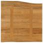 Preview: Tischplatte mit Baumkante 80x80x3,8 cm Massivholz Mango