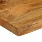 Preview: Tischplatte mit Baumkante 80x80x3,8 cm Massivholz Mango