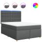 Preview: Boxspringbett mit Matratze Dunkelgrau 140x200 cm Stoff