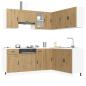 Preview: ARDEBO.de - 11-tlg. K?chenschrank-Set Porto Artisan-Eiche Holzwerkstoff