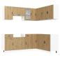 Preview: 11-tlg. K?chenschrank-Set Porto Artisan-Eiche Holzwerkstoff