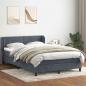 Preview: ARDEBO.de - Boxspringbett mit Matratze Dunkelgrau 160x210 cm Samt
