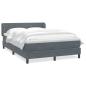 Preview: Boxspringbett mit Matratze Dunkelgrau 160x210 cm Samt