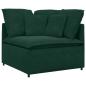 Preview: Modulares Sofa mit Fu?hocker Kissen Samt Dunkelgr?n