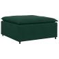 Preview: Modulares Sofa mit Fu?hocker Kissen Samt Dunkelgr?n