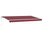 Preview: Einziehbare Markise Bordeauxrot 400 x 200 cm Stoff