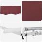 Preview: Einziehbare Markise Bordeauxrot 400 x 200 cm Stoff