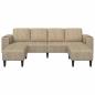 Preview: Wohnzimmer Couch 3 stk. Hellgrau