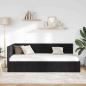 Preview: Eckbettgestell mit Kopfteil Schwarz 90 cm x 200 cm Samt