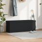 Preview: ARDEBO.de - Sitzbank mit Stauraum Faltbar Schwarz PVC