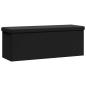 Preview: Sitzbank mit Stauraum Faltbar Schwarz PVC
