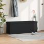 Preview: Sitzbank mit Stauraum Faltbar Schwarz PVC