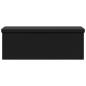 Preview: Sitzbank mit Stauraum Faltbar Schwarz PVC