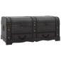 Preview: Schatztruhe Holz Schwarz 90 x 51 x 42 cm