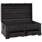Preview: Schatztruhe Holz Schwarz 90 x 51 x 42 cm