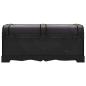 Preview: Schatztruhe Holz Schwarz 90 x 51 x 42 cm